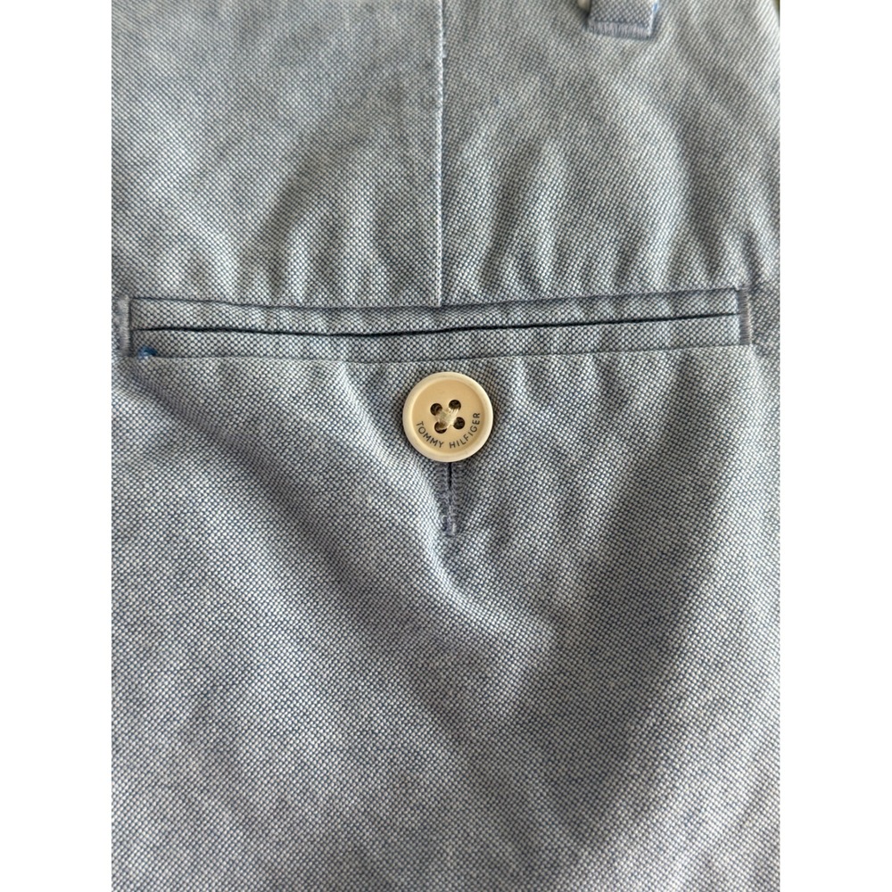 Tommy Hilfiger Kids Light Blue Oxford Chino Pants Size 8 Straight Leg Trousers - Picture 5 of 7